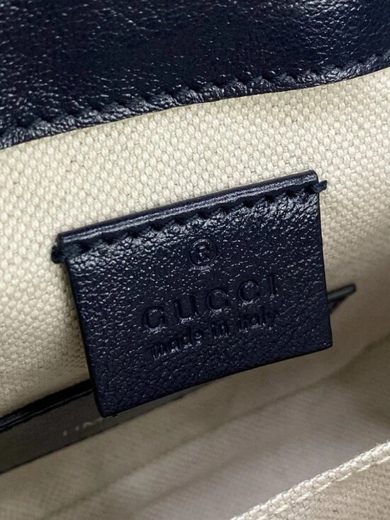 GUCCI GG Marmont mini top handle bag Red Navy Jacquard Leather Handbag main image 0